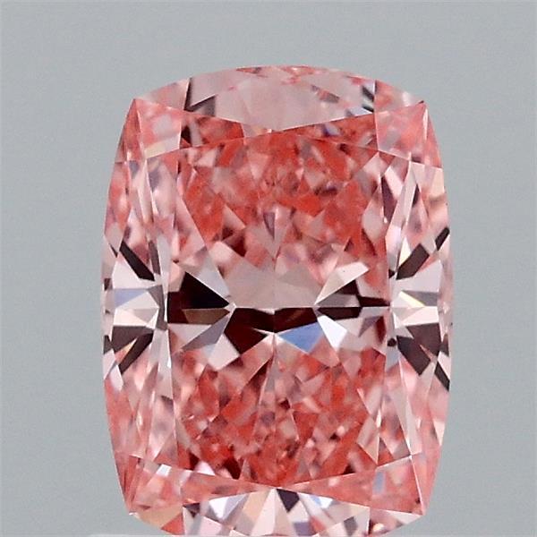 1.23 Ct. Fancy Vivid Pink Cushion Lab Grown Diamond