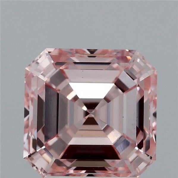 3.25 Ct. Fancy Intense Pink Asscher Lab Grown Diamond