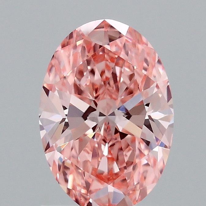 1.23 Ct. Fancy Vivid Pink Oval Lab Grown Diamond