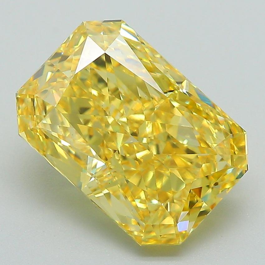 5.20 Ct. Fancy Vivid Yellow Radiant Lab Grown Diamond