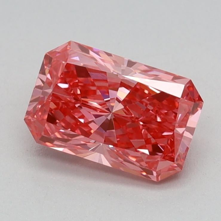 0.77 Ct. Fancy Vivid Pink Radiant Lab Grown Diamond