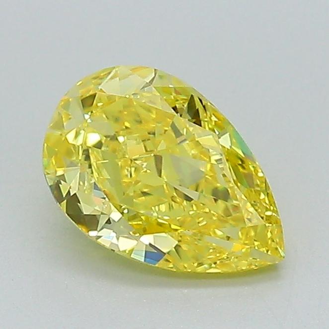 1.00 Ct. Fancy Vivid Yellow Pear Lab Grown Diamond