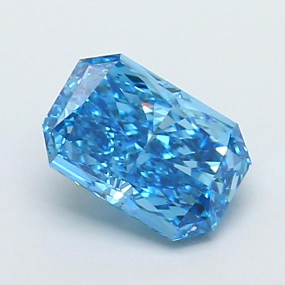 1.55 Ct. Fancy Vivid  Blue Radiant Lab Grown Diamond