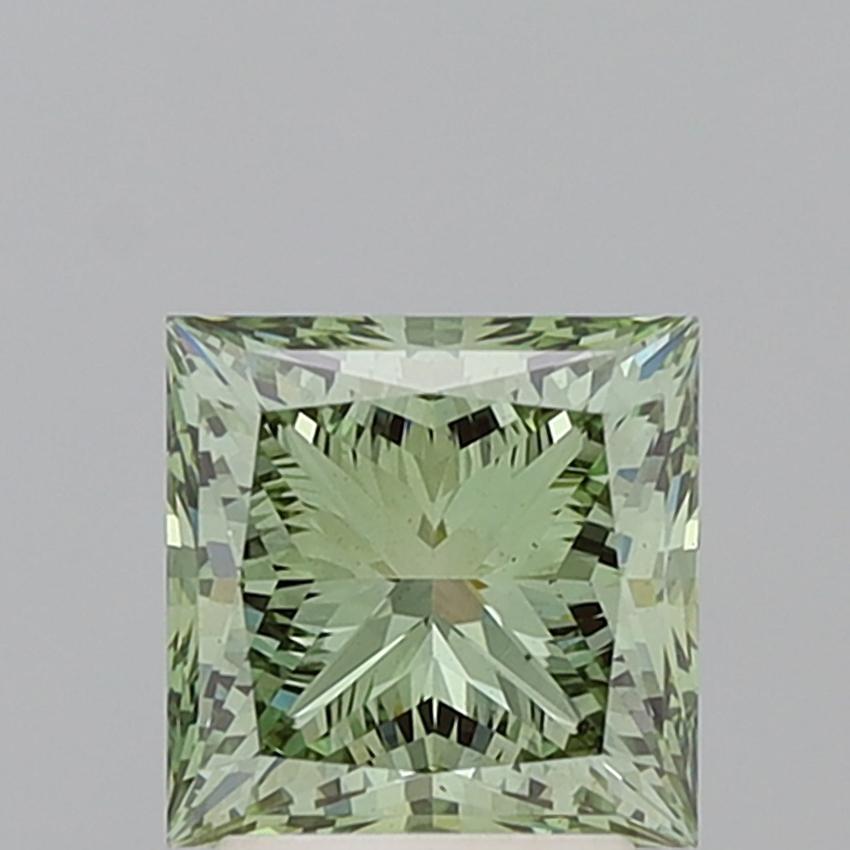 2.78 Ct. Fancy Vivid Green Princess Lab Grown Diamond