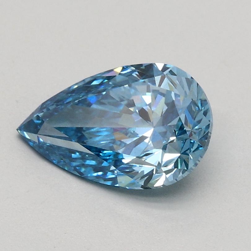 0.78 Ct. Fancy Vivid Blue Pear Lab Grown Diamond