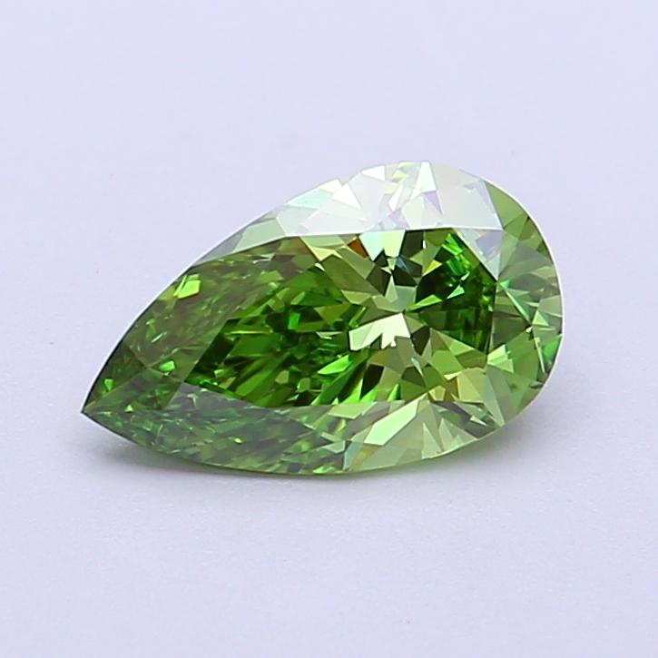1.10 Ct. Fancy Vivid Green Pear Lab Grown Diamond