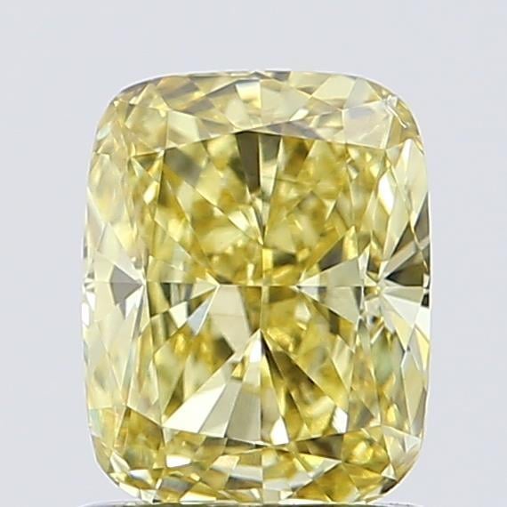 1.07 Ct. Fancy Yellow Cushion Lab Grown Diamond