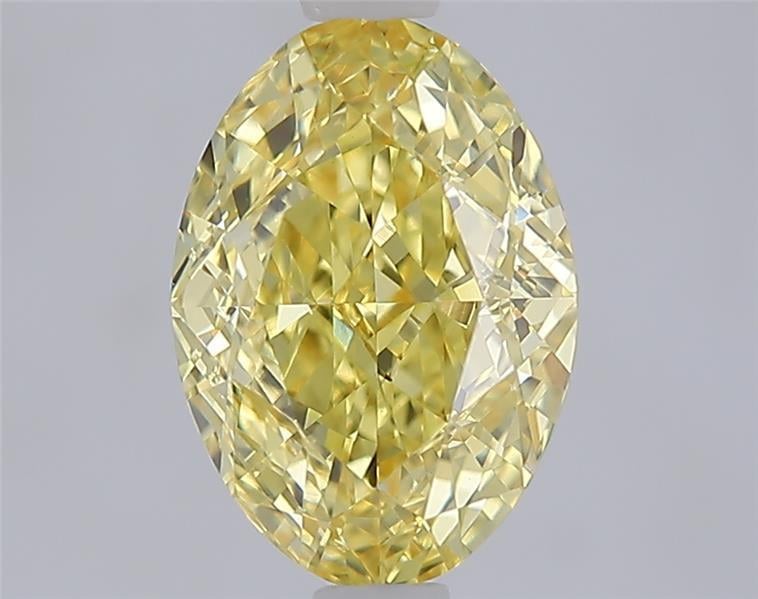 2.03 Ct. Fancy Vivid Yellow Yellow Oval Lab Grown Diamond