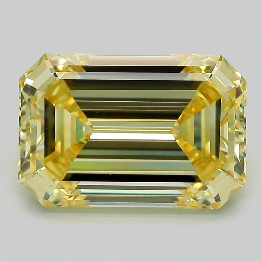 5.11 Ct. Fancy Yellow Emerald Lab Grown Diamond