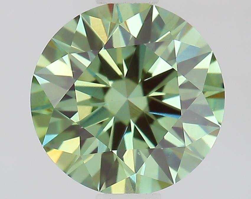 1.08 Ct. Fancy Vivid Green Round Lab Grown Diamond