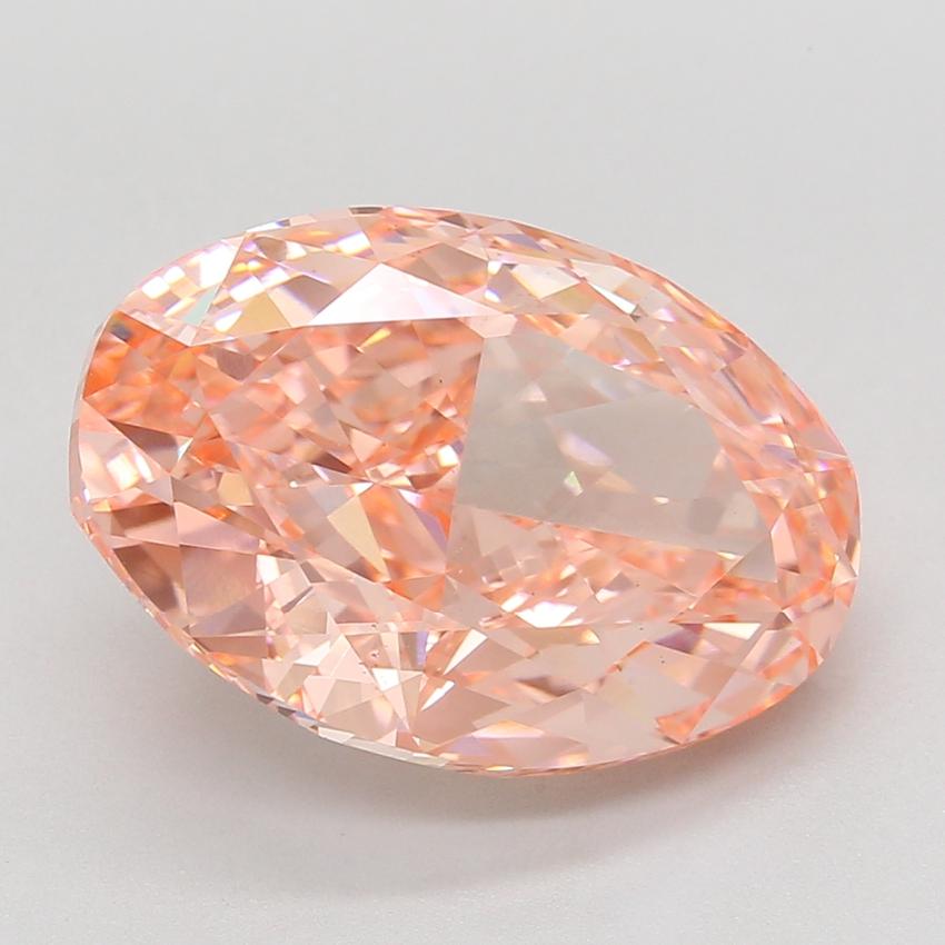 11.09 Ct. Fancy Vivid Pink Oval Lab Grown Diamond