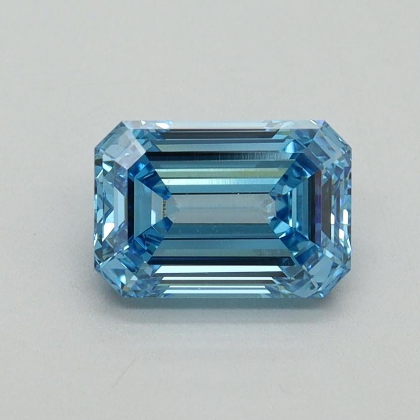 1.30 Ct. Fancy Vivid Blue Emerald Lab Grown Diamond
