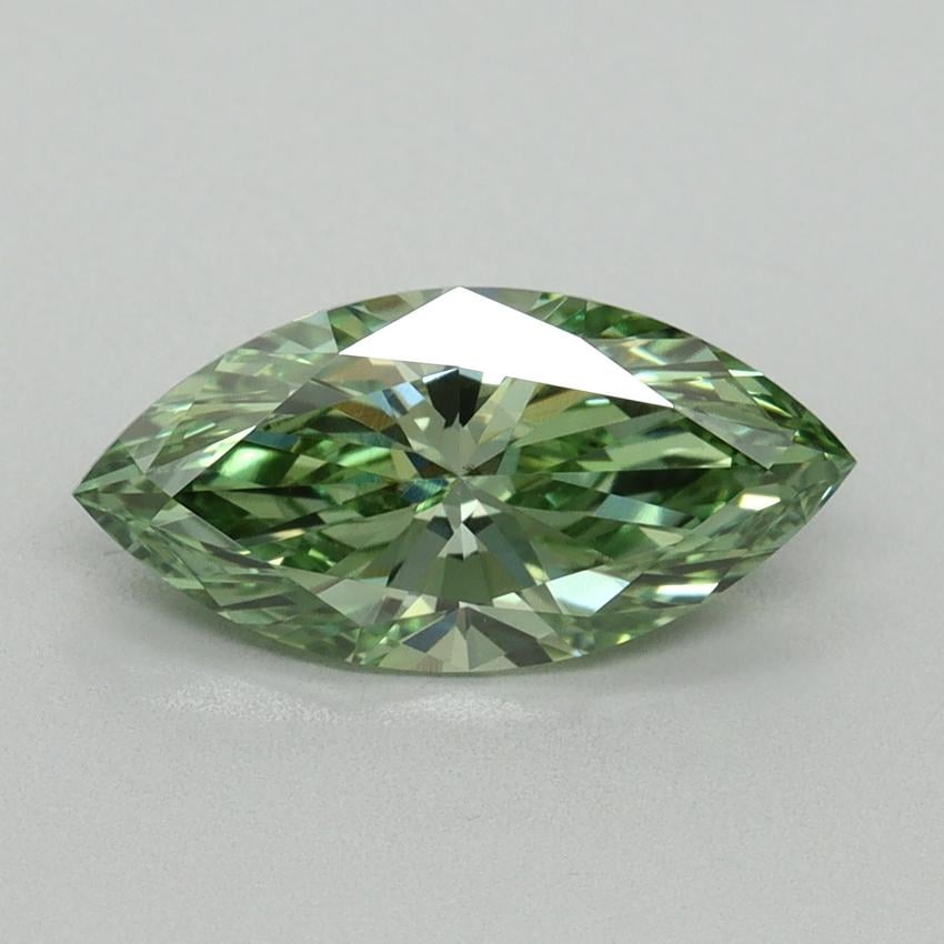 1.59 Ct. Fancy Vivid Green Marquise Lab Grown Diamond