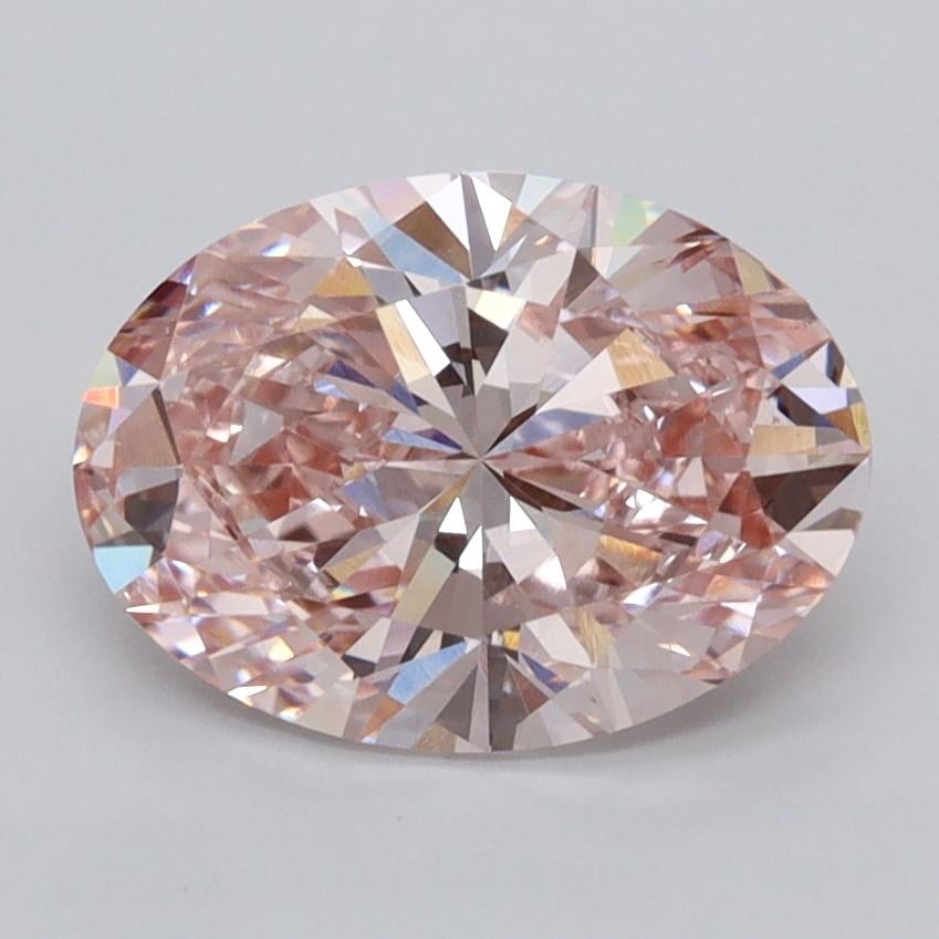 2.04 Ct. Fancy Intense  Pink Oval Lab Grown Diamond