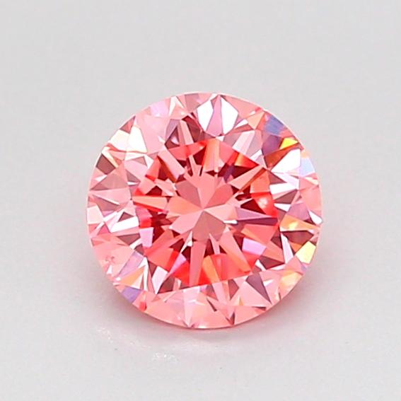 0.65 Ct. Fancy Vivid Pink Round Lab Grown Diamond