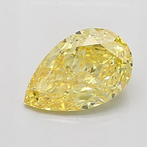 1.1 Ct. Fancy Vivid Yellow Pear Lab Grown Diamond