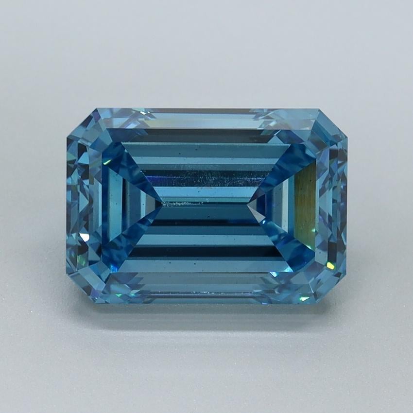 3.12 Ct. Fancy Vivid Malibu Blue Emerald Lab Grown Diamond