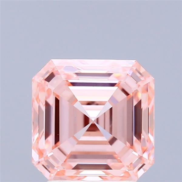 3.21 Ct. Fancy Vivid Pink Asscher Lab Grown Diamond