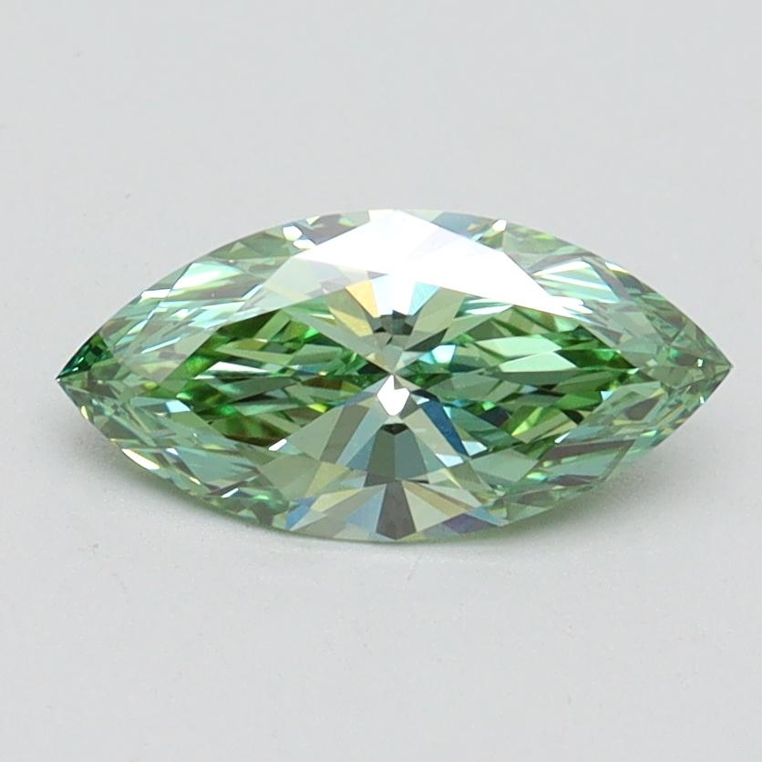 0.81 Ct. Fancy Vivid Green Marquise Lab Grown Diamond