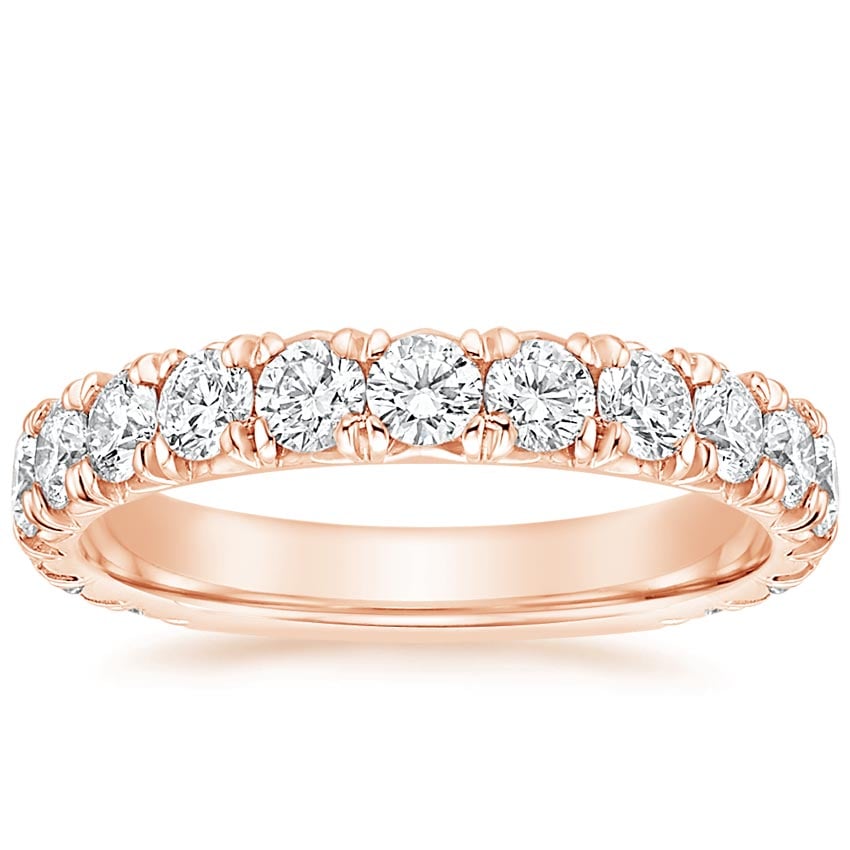 Rose gold diamond engagement ring with surprise diamond details
