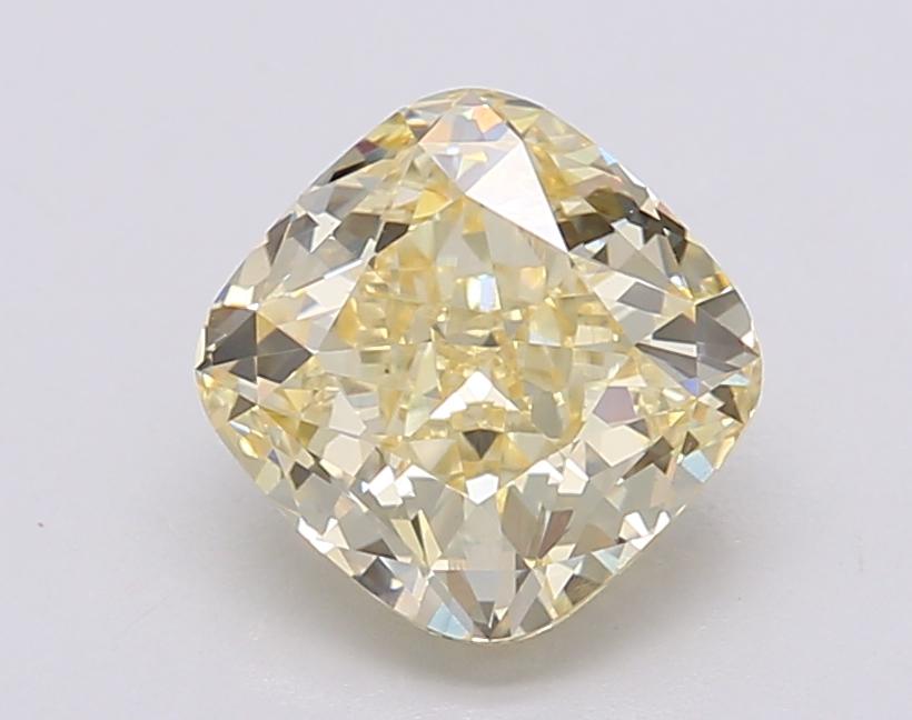 2.28 Ct. Fancy Intense Yellow Cushion Lab Grown Diamond