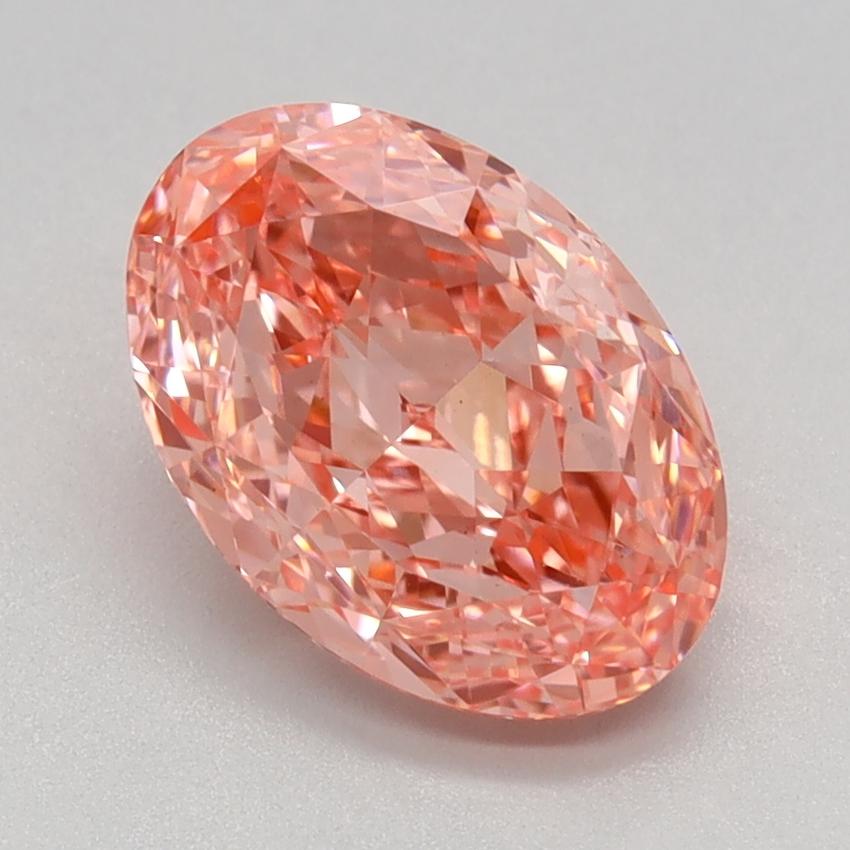 1.58 Ct. Fancy Vivid Pink Oval Lab Grown Diamond