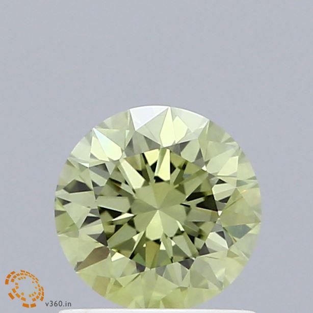 0.90 Ct. Fancy Intense Green Round Lab Grown Diamond