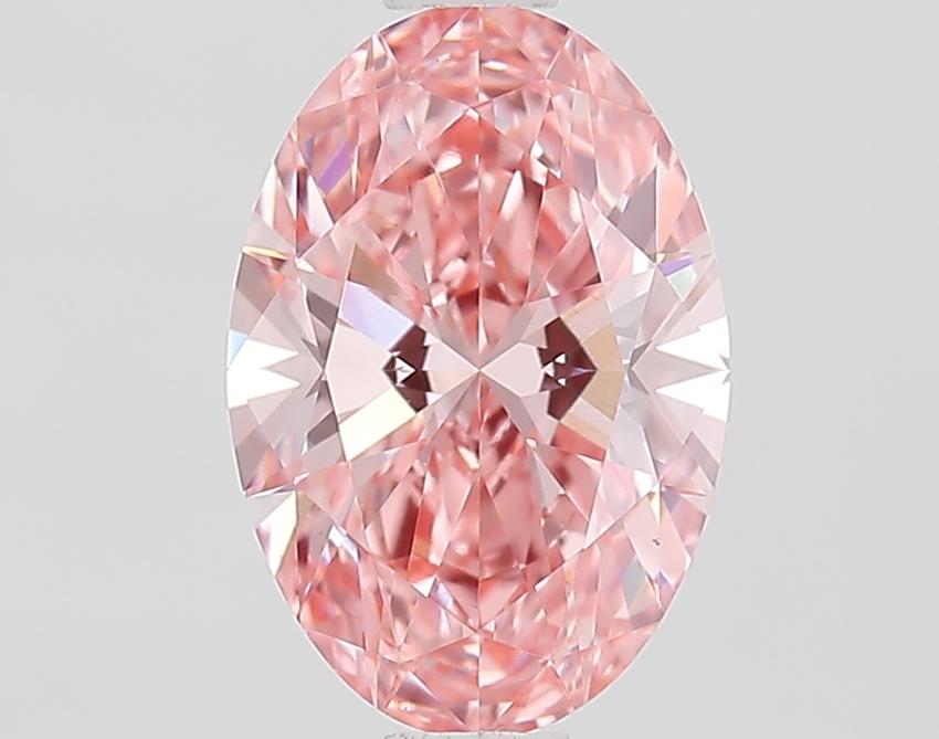 1.10 Ct. Fancy Vivid Pink Oval Lab Grown Diamond