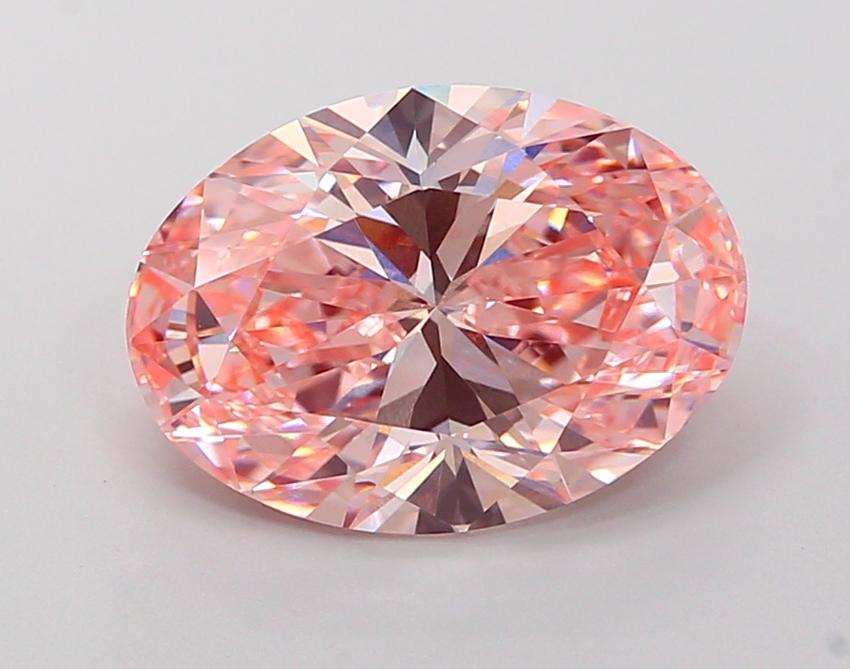 4.01 Ct. Fancy Vivid Pink Oval Lab Grown Diamond