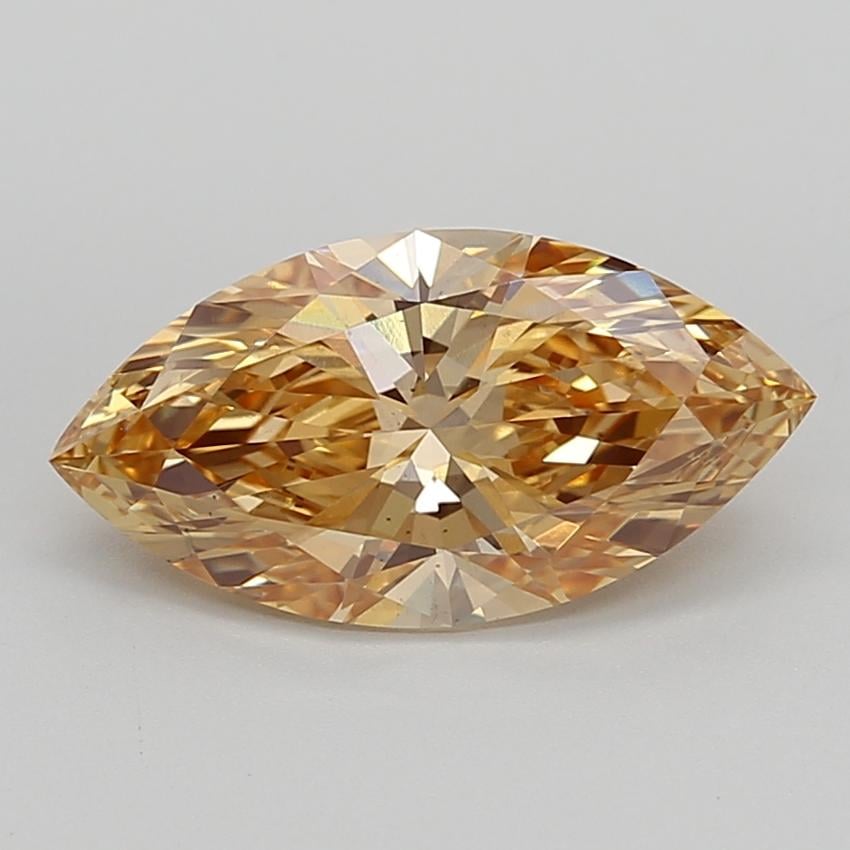 3.02 Ct. Fancy Intense  Yellow Marquise Lab Grown Diamond
