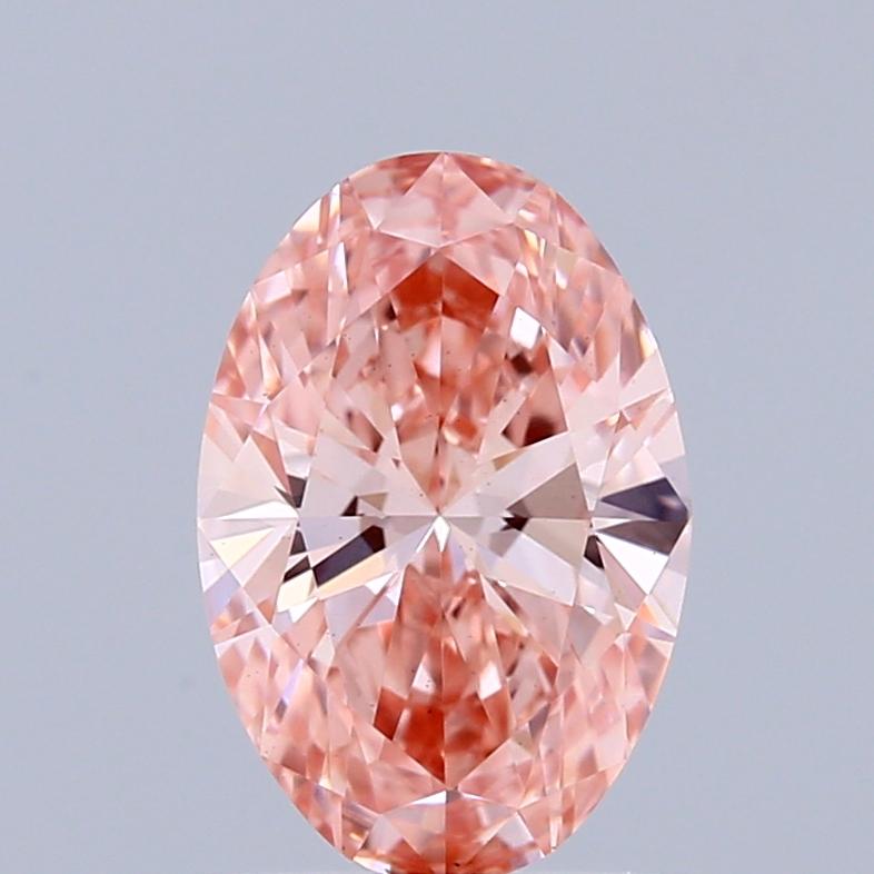 0.97 Ct. Fancy Vivid Pink Oval Lab Grown Diamond