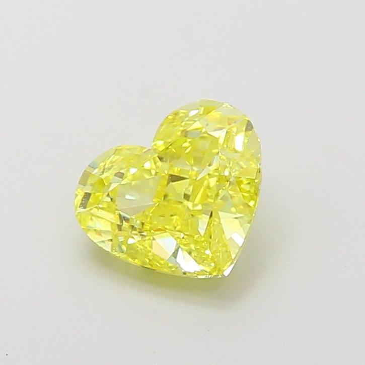 1.11 Ct. Fancy Vivid  Yellow Heart Lab Grown Diamond