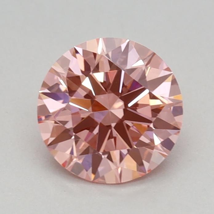0.65 Ct. Fancy Vivid Pink Round Lab Grown Diamond