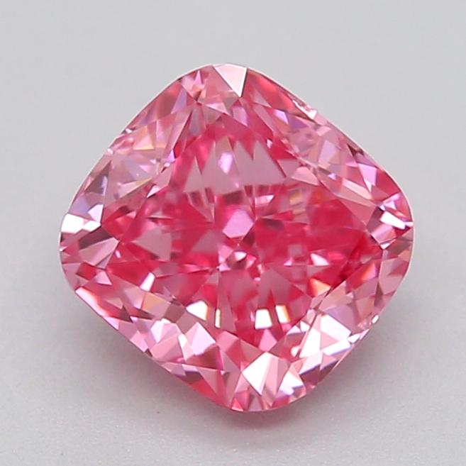 0.76 Ct. Fancy Vivid  Pink Cushion Lab Grown Diamond
