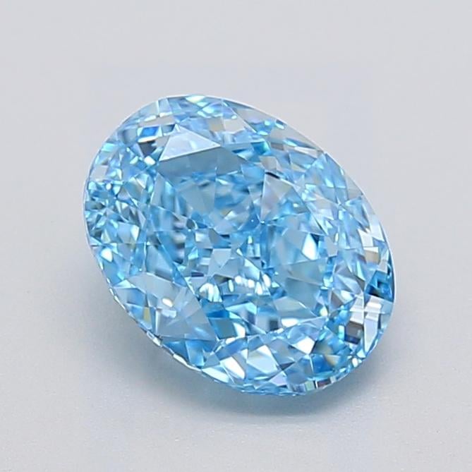 2.08 Ct. Fancy Vivid  Blue Oval Lab Grown Diamond