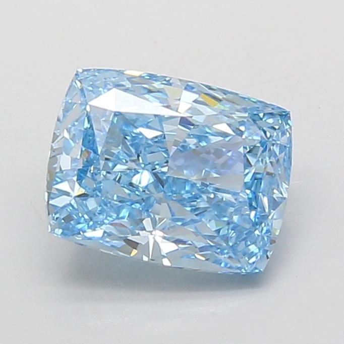 2.09 Ct. Fancy Vivid Blue Cushion Lab Grown Diamond