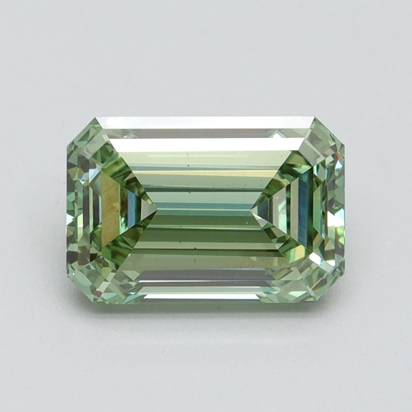 2.11 Ct. Fancy Vivid Green Emerald Lab Grown Diamond
