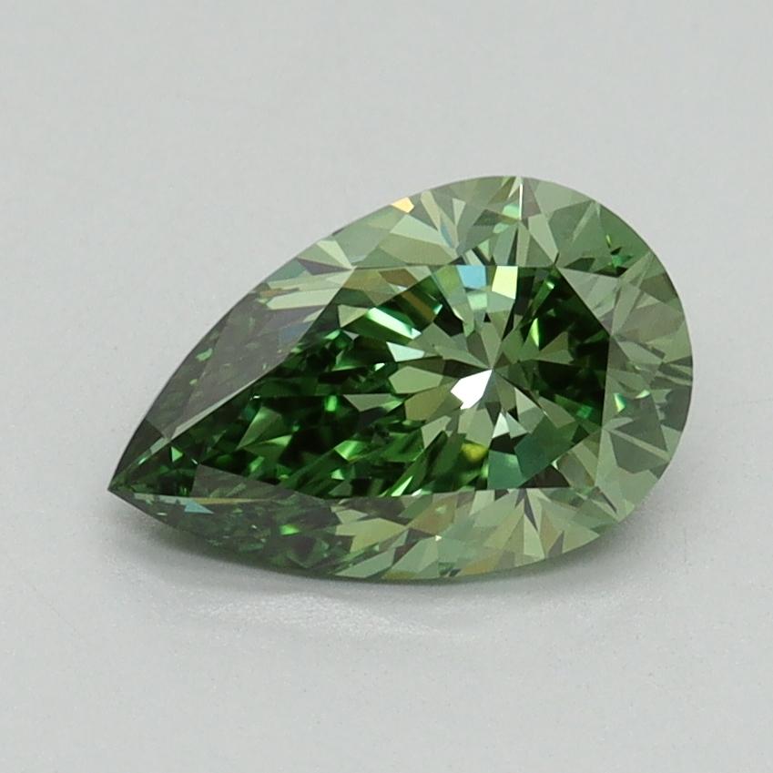 1.16 Ct. Fancy Vivid Green Pear Lab Grown Diamond