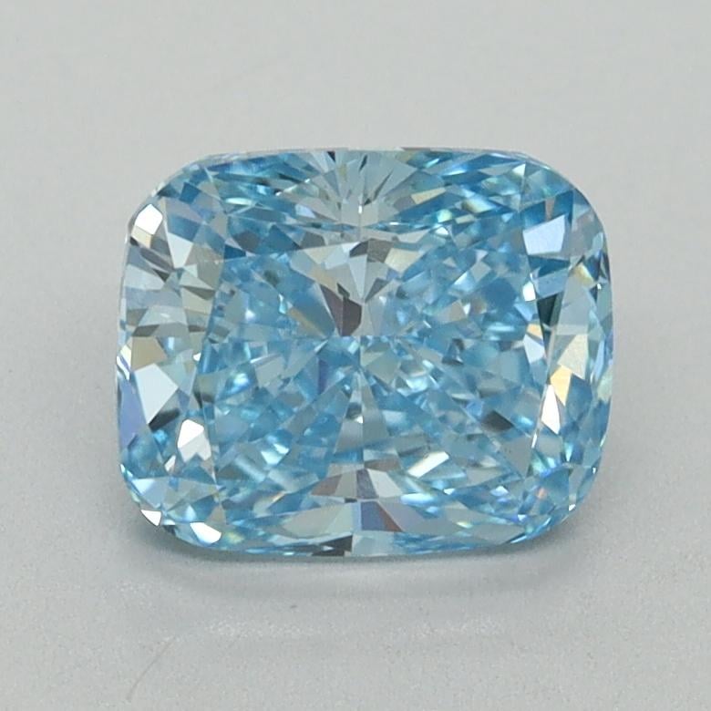 1.54 Ct. Fancy Vivid Blue Cushion Lab Grown Diamond