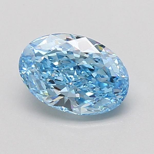 1.02 Ct. Fancy Vivid Blue Oval Lab Grown Diamond