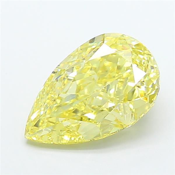 5.20 Ct. Fancy Intense  Yellow Pear Lab Grown Diamond