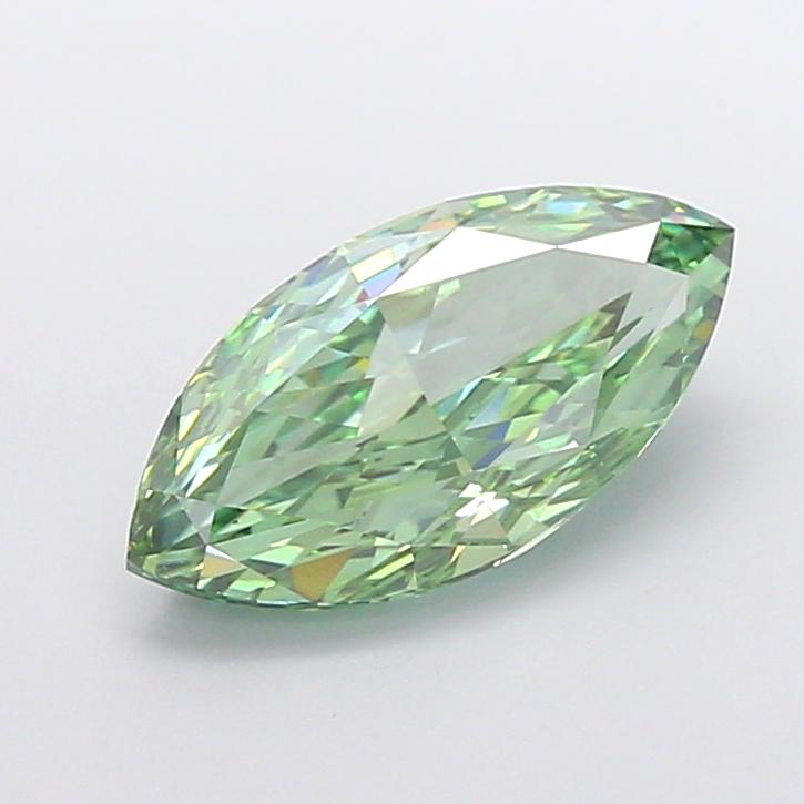 3.02 Ct. Fancy Vivid Green Marquise Lab Grown Diamond