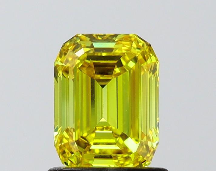 1.03 Ct. Fancy Vivid Yellow Emerald Lab Grown Diamond