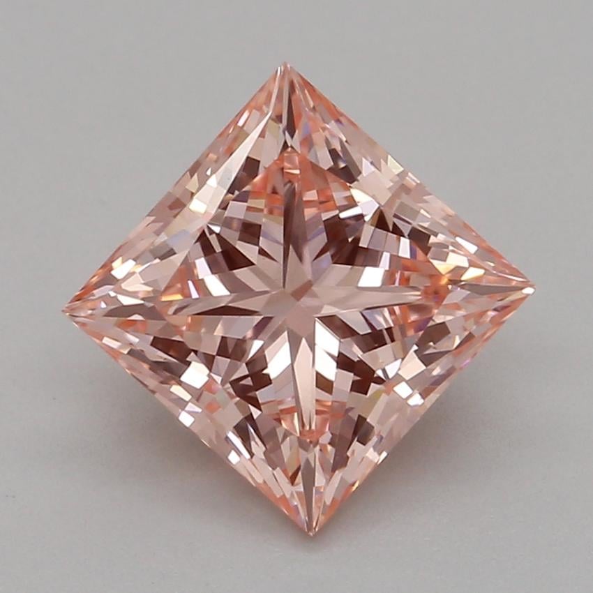 1.33 Ct. Fancy Vivid Pink Princess Lab Grown Diamond