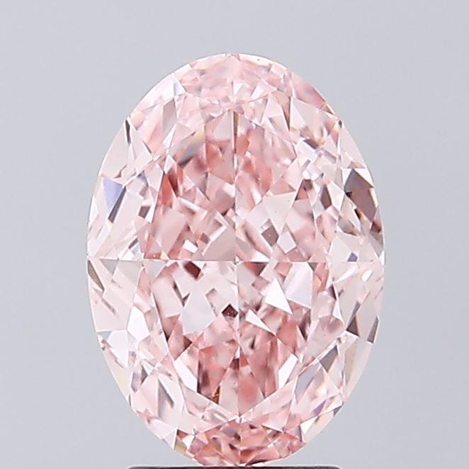 3.06 Ct. Fancy Intense Pink Oval Lab Grown Diamond
