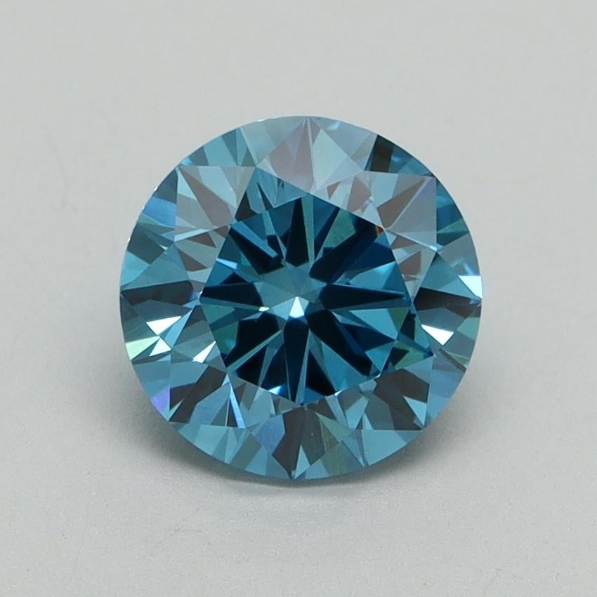 1.52 Ct. Fancy Vivid Blue Round Lab Grown Diamond