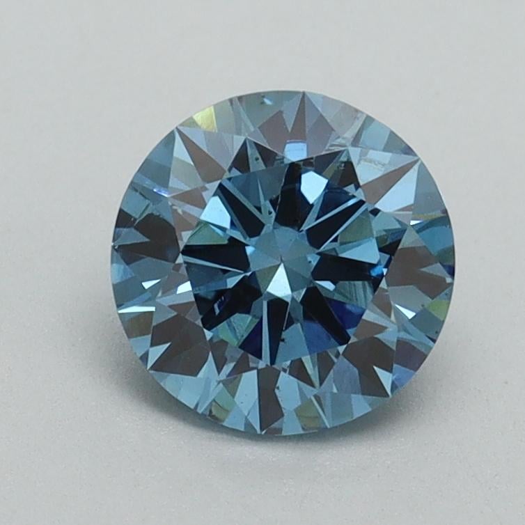 1.07 Ct. Fancy Vivid Blue Round Lab Grown Diamond