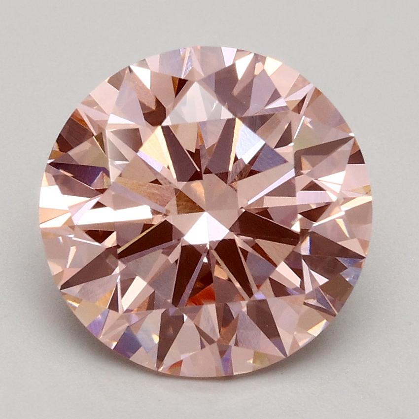 2.50 Ct. Fancy Intense Pink Round Lab Grown Diamond