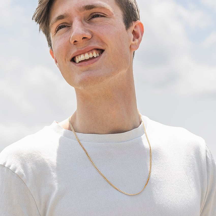 14K Yellow Gold Zeke Curb Chain Necklace Brilliant Earth