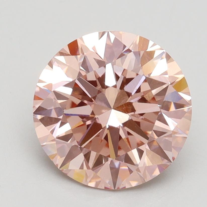 2.30 Ct. Fancy Intense Pink Round Lab Grown Diamond